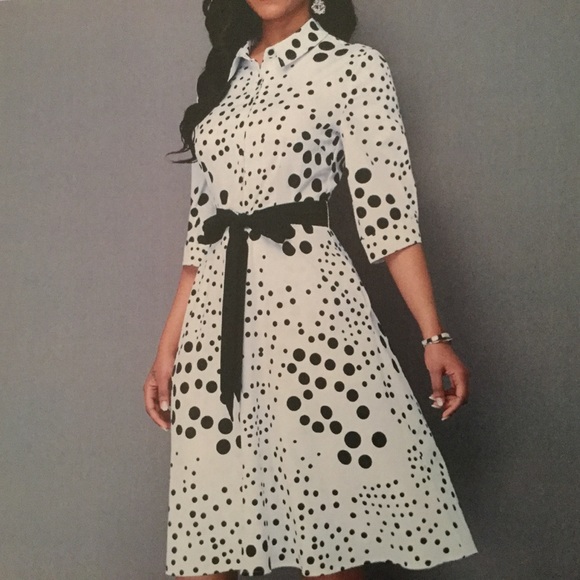 Black and White Polka Dot Dress- - - SOLD - Picture 2 of 10
